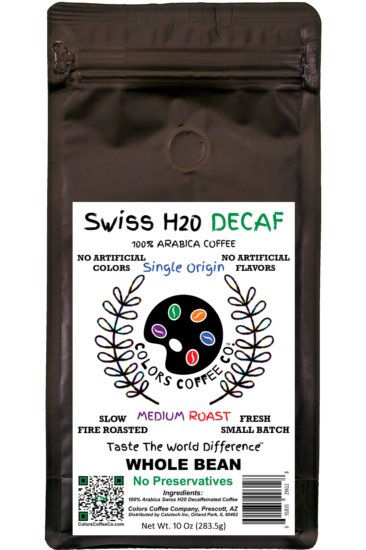 Swiss H20 Decaf Whole Bean Coffee